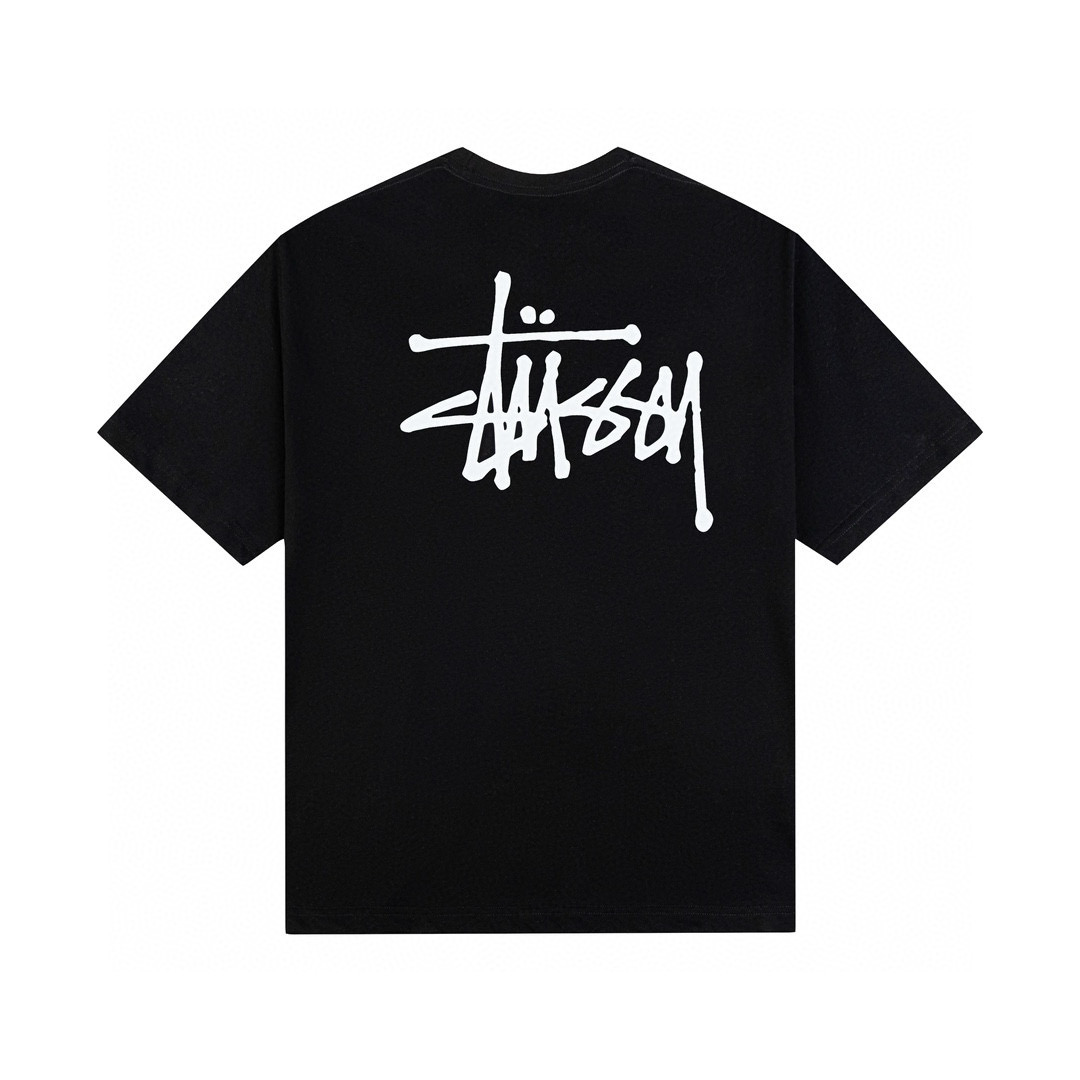STÜSSY T-SHIRT - LOGO - BLACK