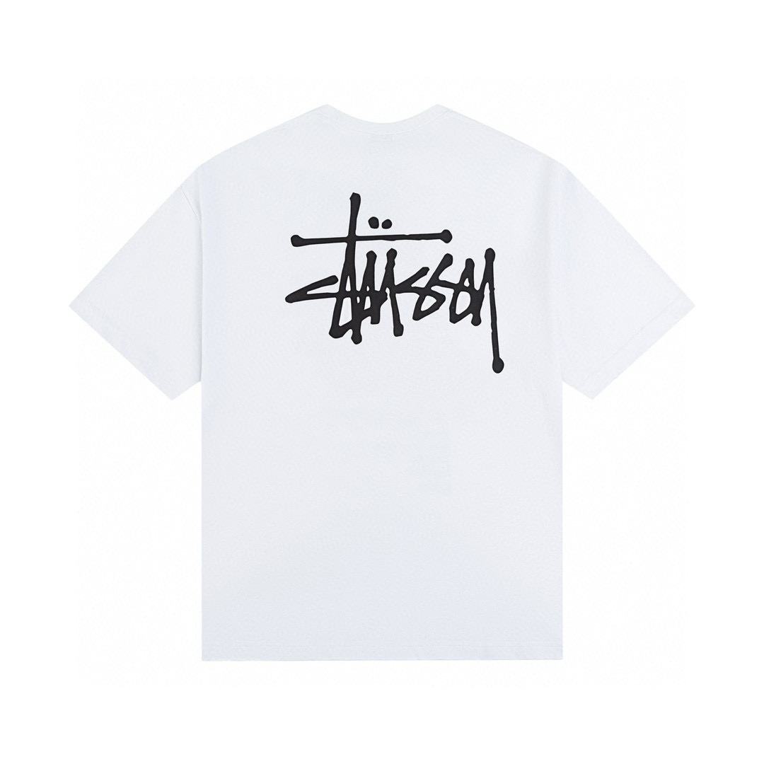 STÜSSY T-SHIRT - LOGO - WHITE