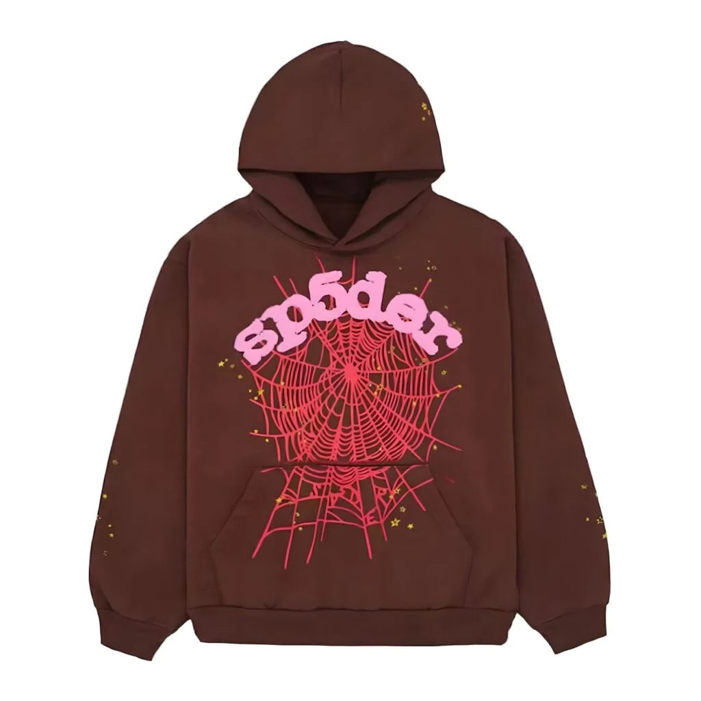 SP5DER WEB HOODIE V2 - BROWN