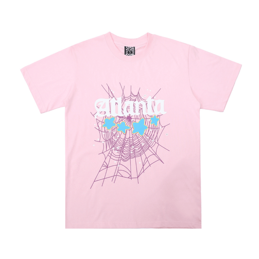 SP5DER T-SHIRT - ATLANTA TEXT WEB - PINK
