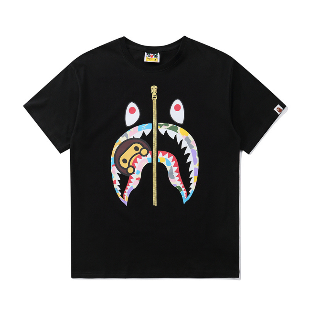 BAPE T-SHIRT - FROWN - BLACK