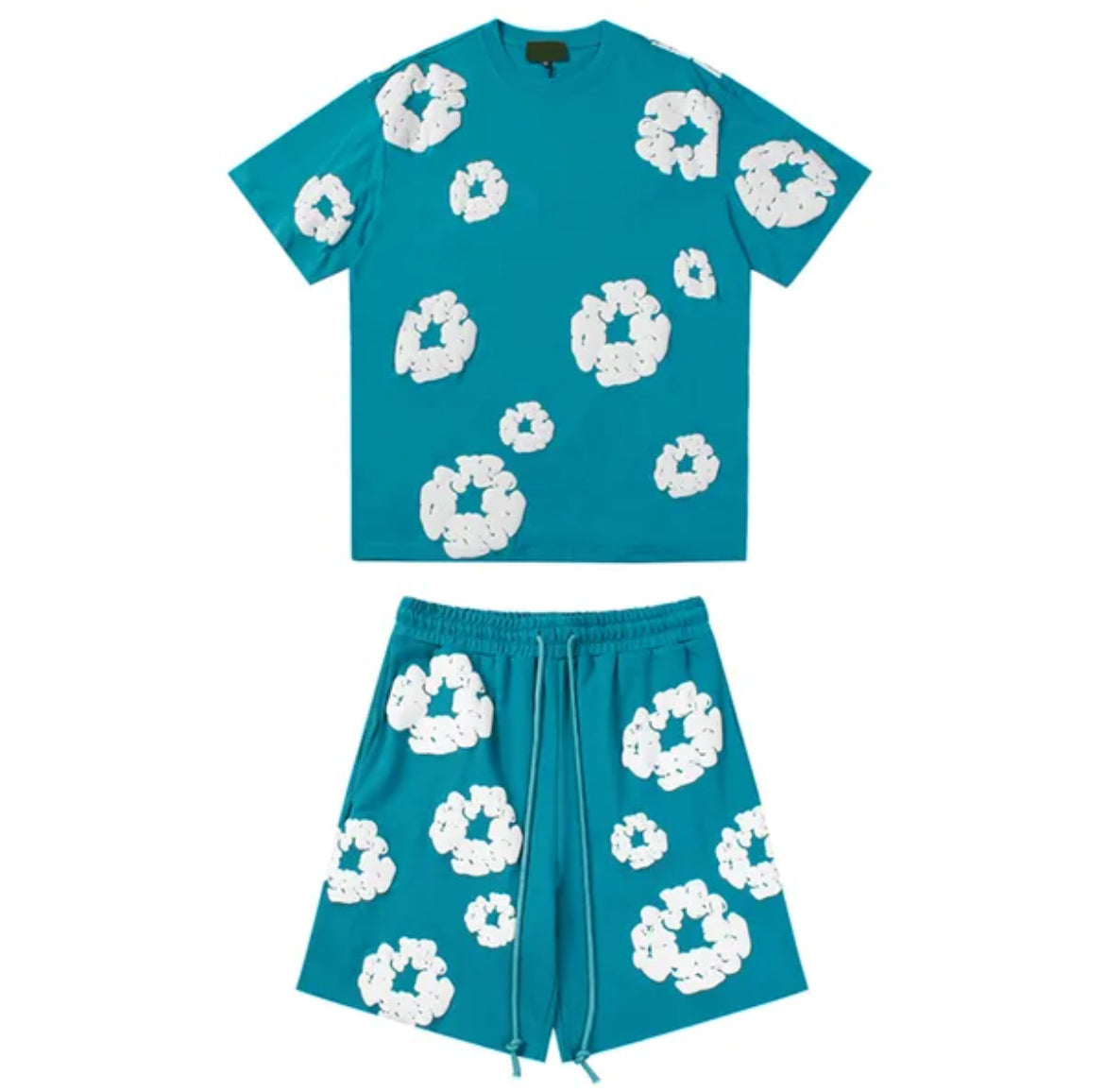 Flower Tear Set: Cyan