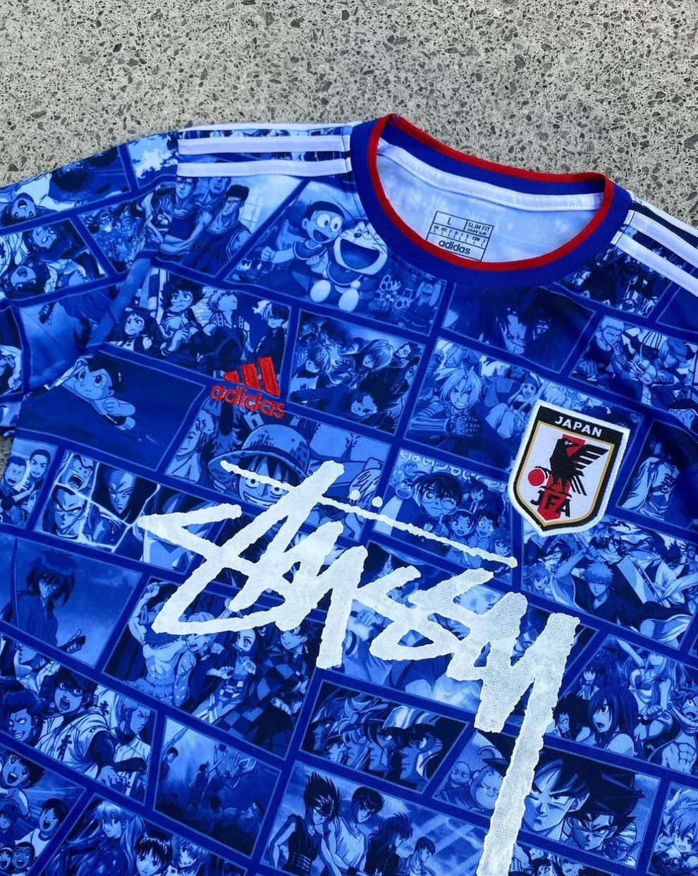 STÜSSY x “JAPAN” JERSEY - ANIME-MIX EDITION BLUE