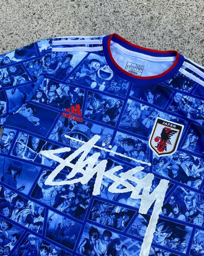 STÜSSY x “JAPAN” JERSEY - ANIME-MIX EDITION BLUE