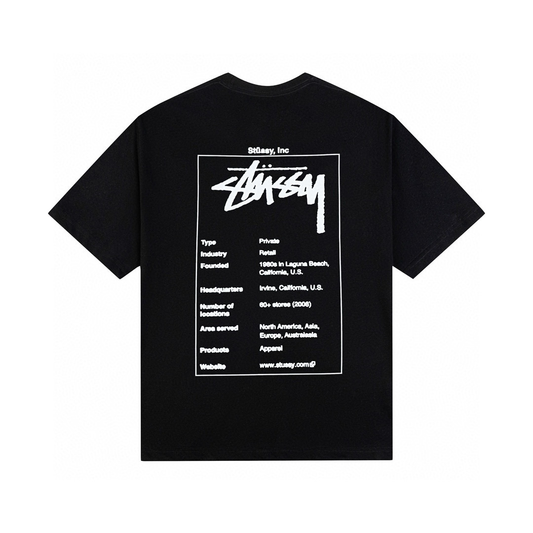 STÜSSY T-SHIRT - INK - BLACK