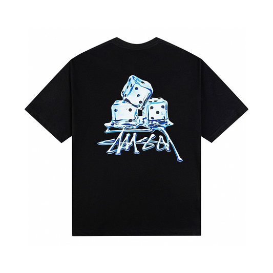 STÜSSY T-SHIRT - DICE - BLACK