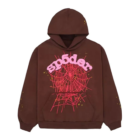SP5DER WEB HOODIE V2 - BROWN